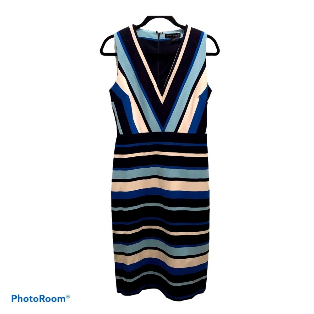 Banana Republic | Chevron Print Ponte Knit Dress